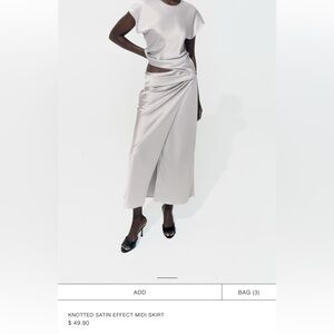 NWT Zara satin skirt